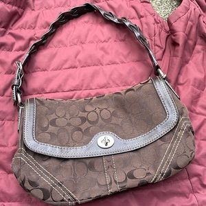 COACH chocolate brown purse